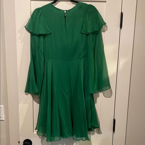 Chic Green Silk Dress, size 2, Rebecca Taylor - Picture 4 of 7